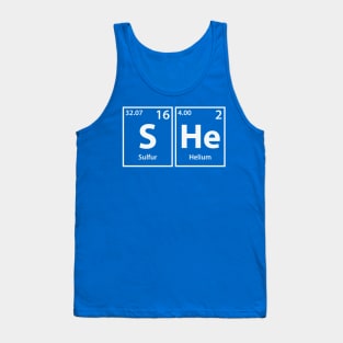 She (S-He) Periodic Elements Spelling Tank Top